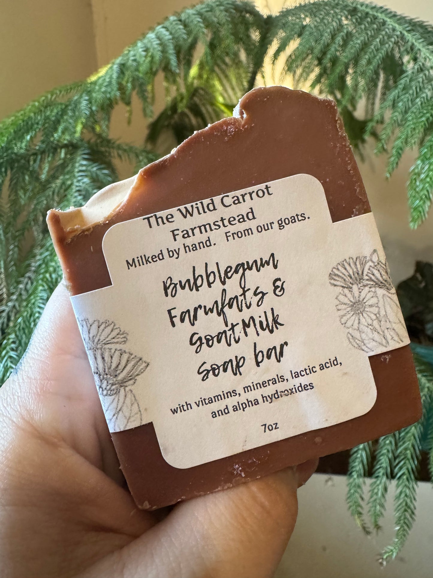 Bubblegum Farm Fats & Goat Milk Soap (7oz bar)
