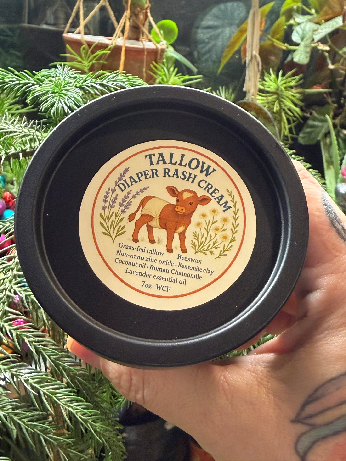 Tallow Diaper Rash Cream (7oz plastic container)