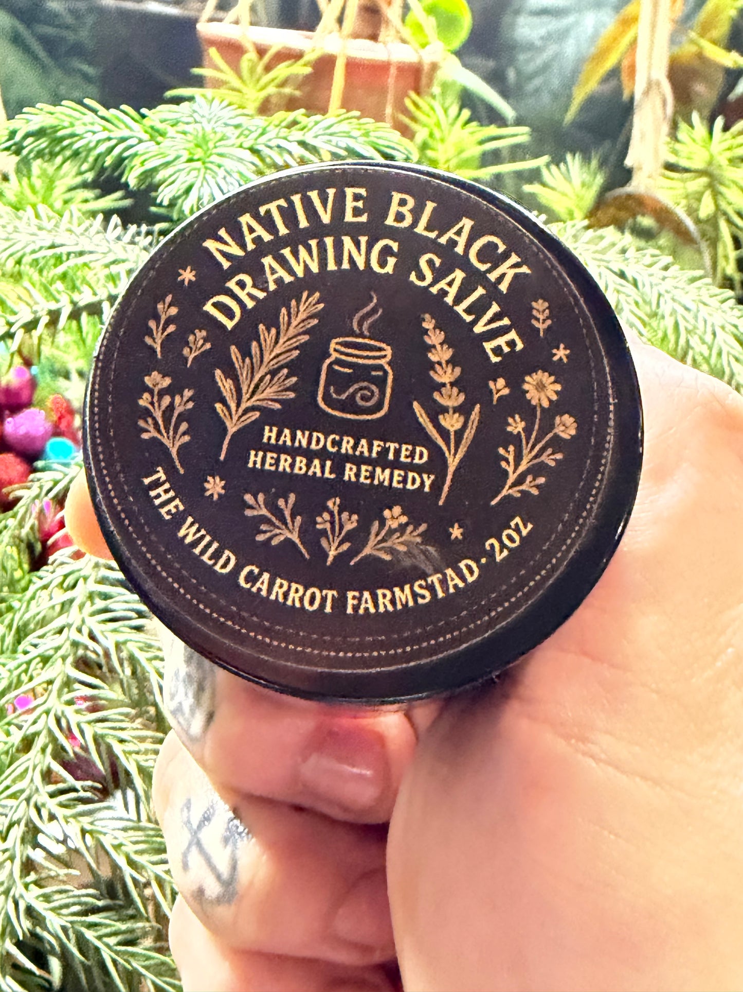 Native Black Drawing Salve (3oz jar)