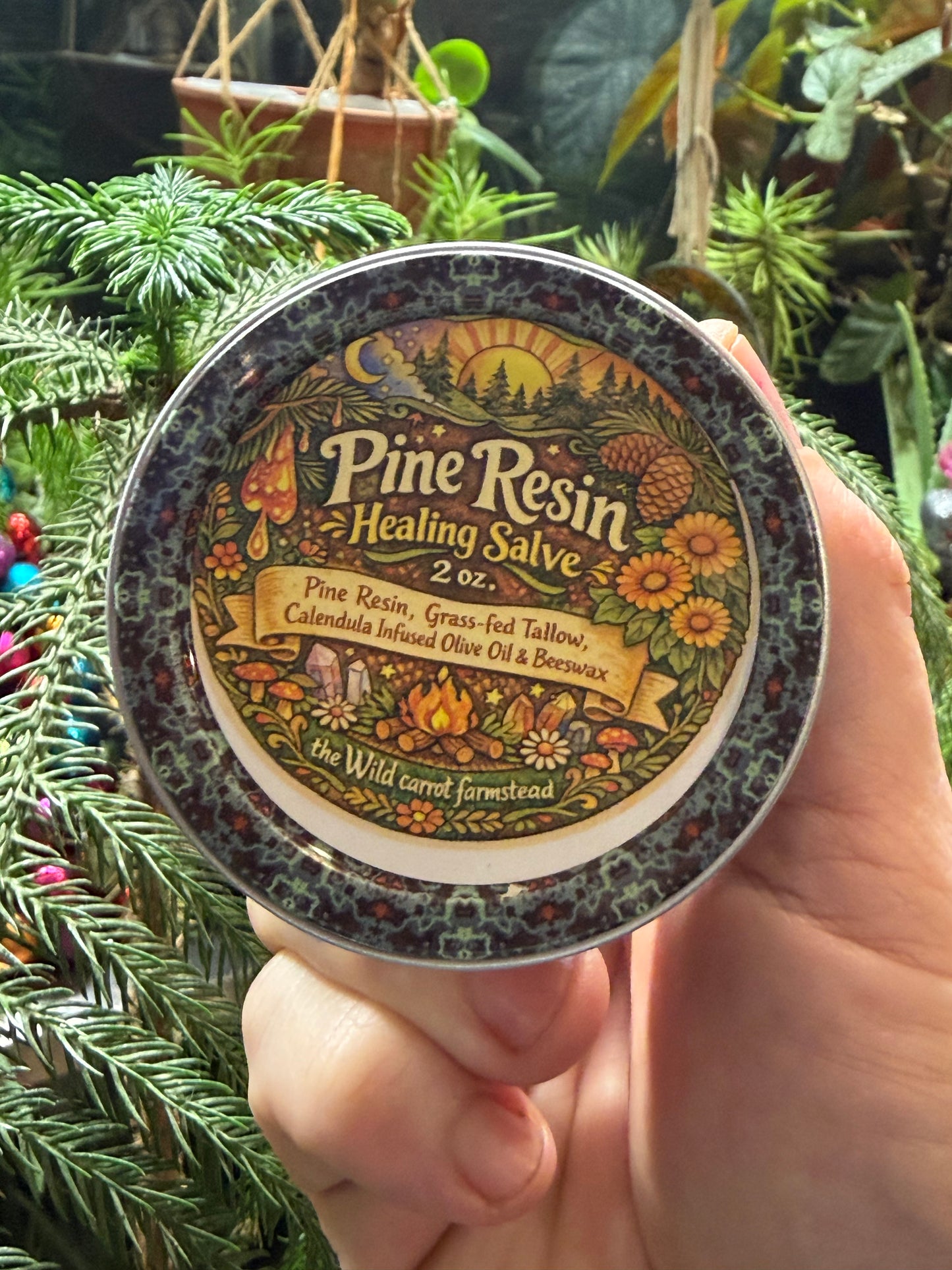 Pine Resin Salve (2oz metal tin)