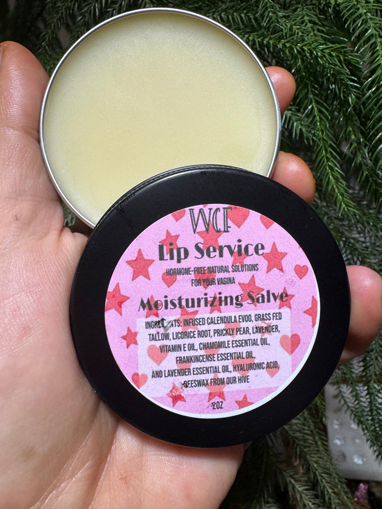 Lip Service Moisturizing Vaginal & Vulvar Balm (2oz tin. Discontinued cardboard tube)