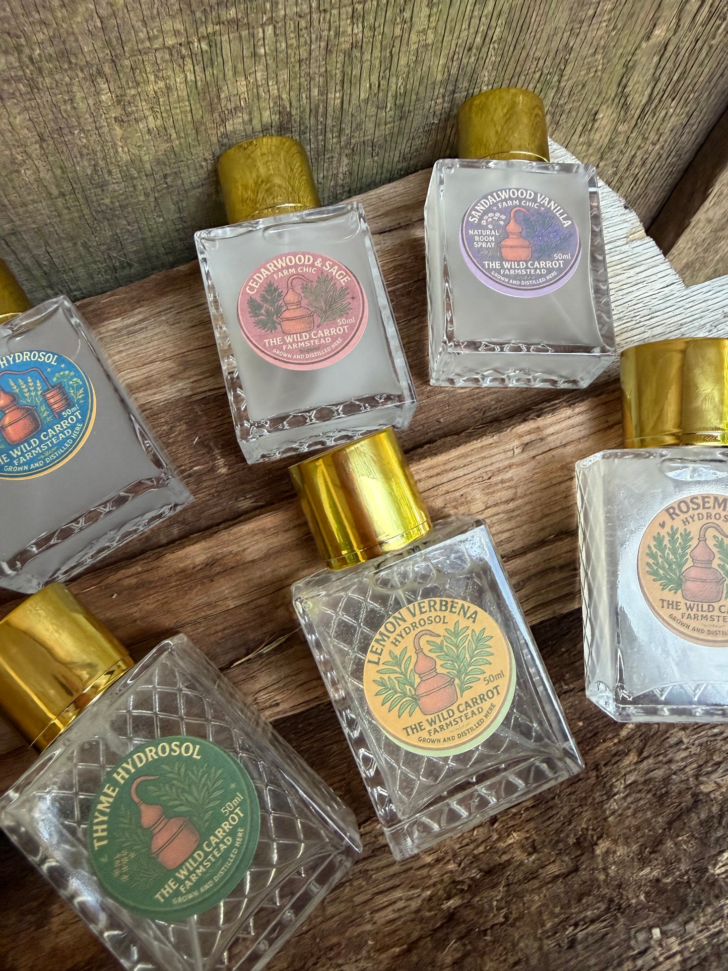 Farm Distilled Hydrosols & Farm Chic Room Sprays (50ml glass spray bottle)