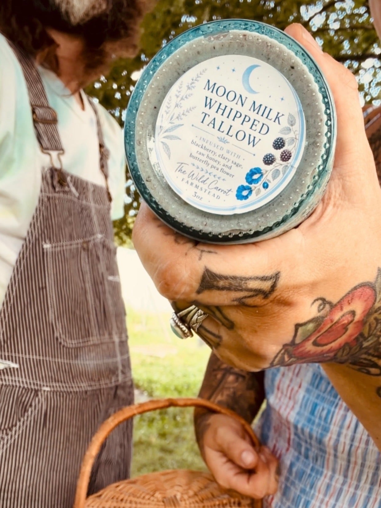 Moon Milk Whipped Tallow | Special Edition Blue Glass Jar | 4 oz
