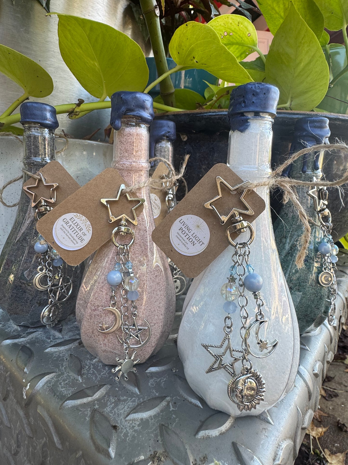 Fall Harvest “Christian Potion” Bath Salts (4oz plastic bottle with removable star carabiner charm)