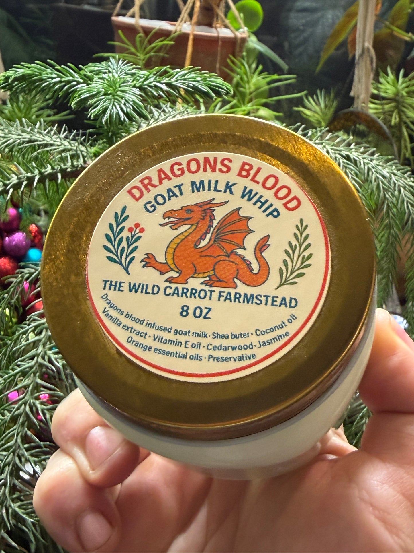 Dragons Blood Goat Milk Whip (8oz glass jar)