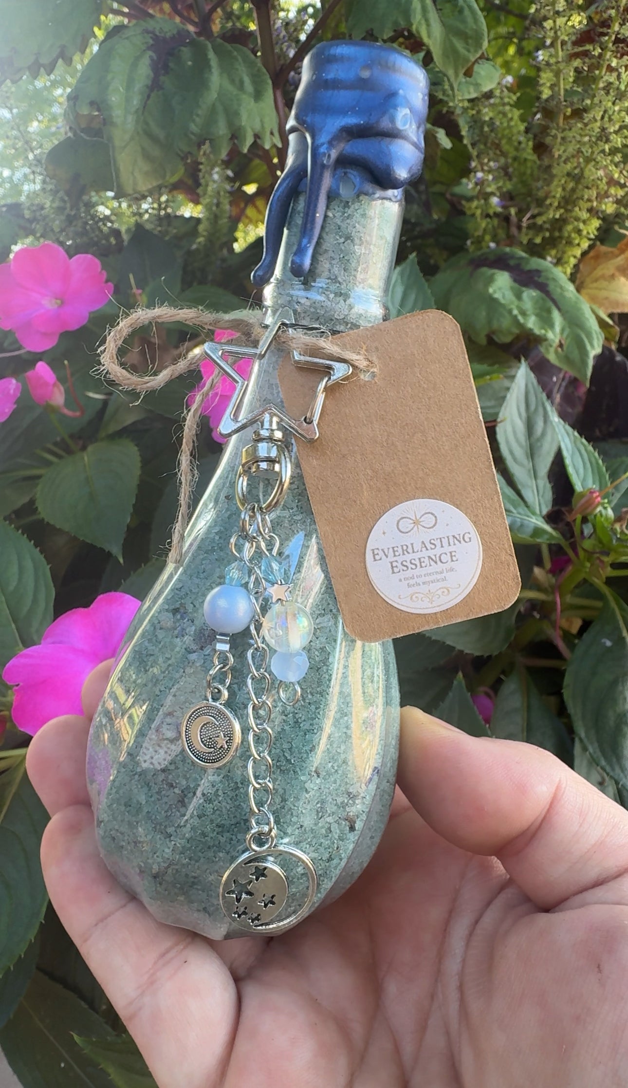 Fall Harvest “Christian Potion” Bath Salts (4oz plastic bottle with removable star carabiner charm)