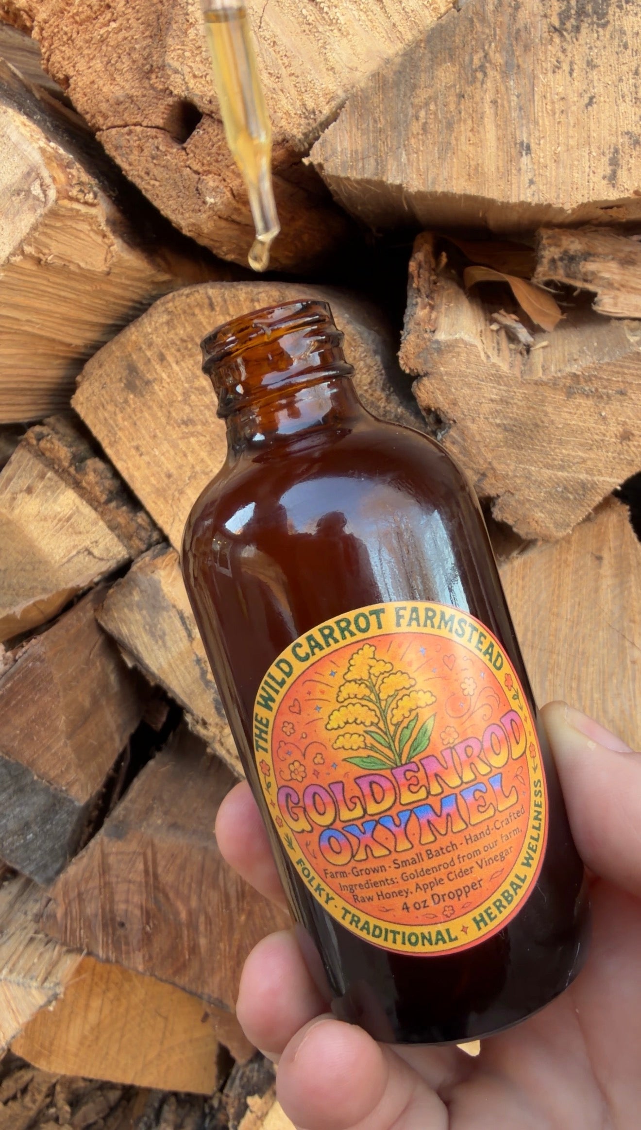 Goldenrod Oxymel (4oz glass dropper)