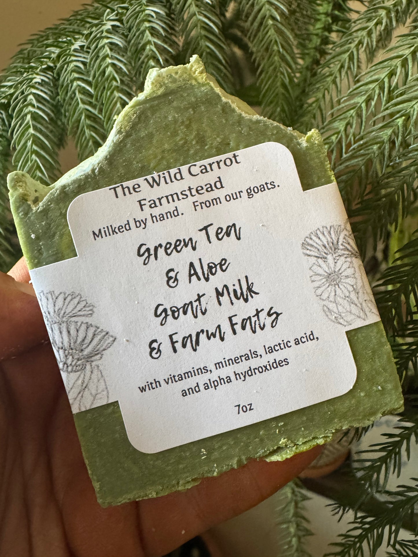 Green Tea & Aloe Goatmilk Soap & Farm Fats Soap (7oz bar)