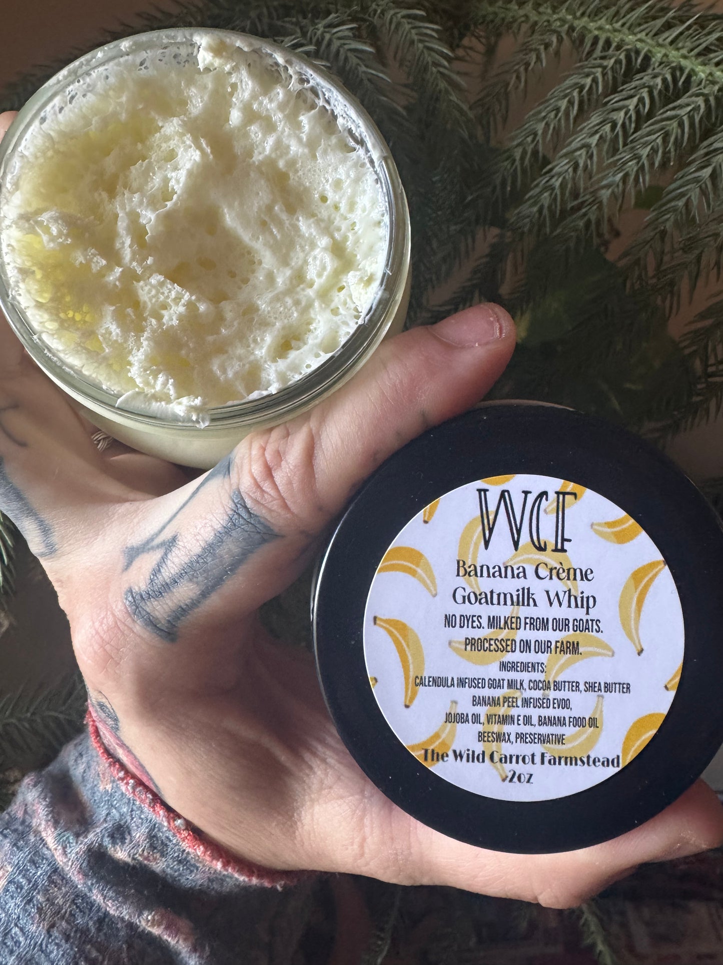 Banana Goat Milk Whip (8oz Glass Jar)
