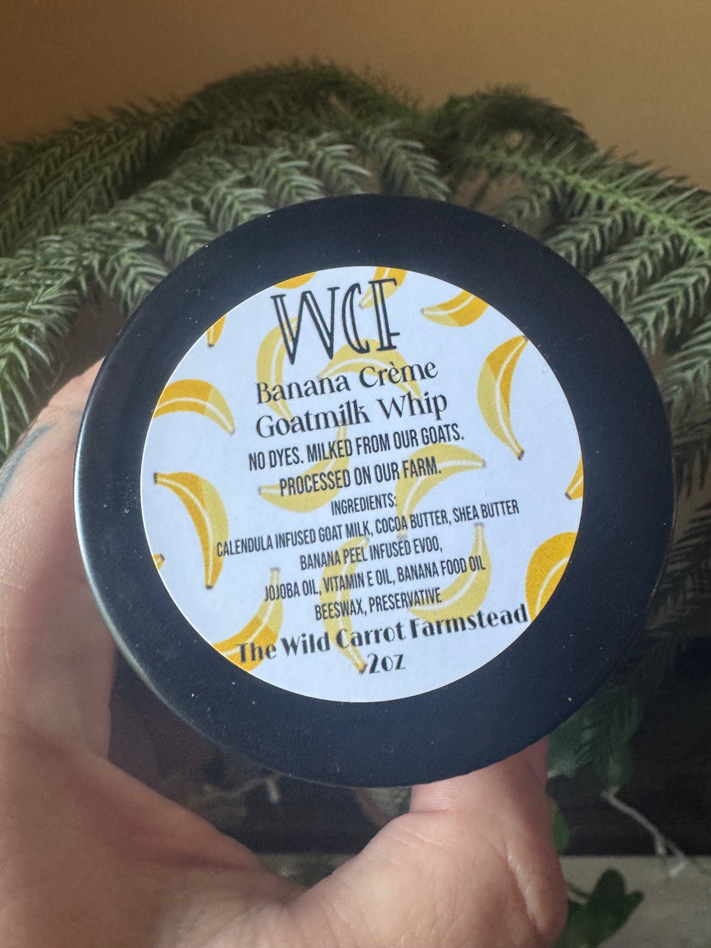 Banana Goat Milk Whip (8oz Glass Jar)