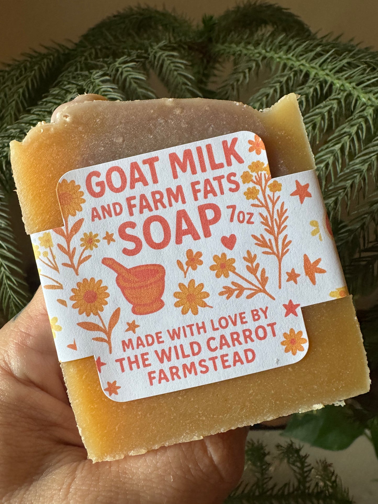Sandalwood Rose Farm Fats & Goat Milk Soap Bar (7oz bar)
