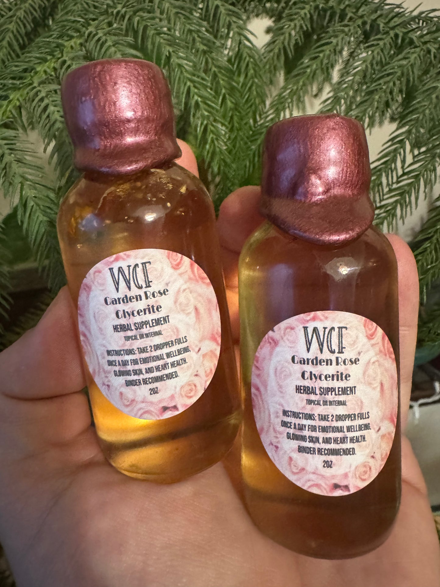 Wild Rose Glycerite (2oz glass bottle)