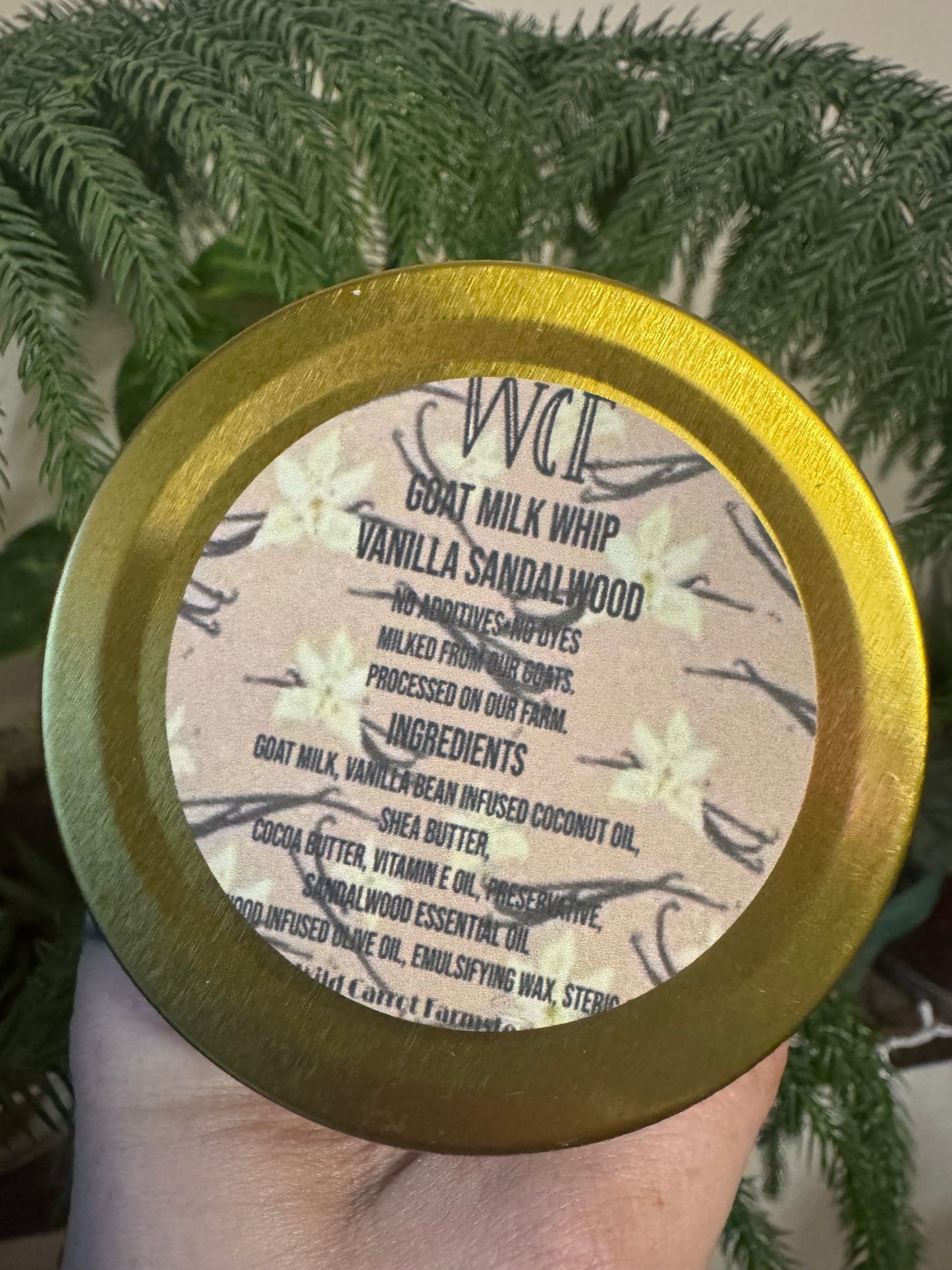 Vanilla Sandalwood Goat Milk Whip (8oz glass jar)