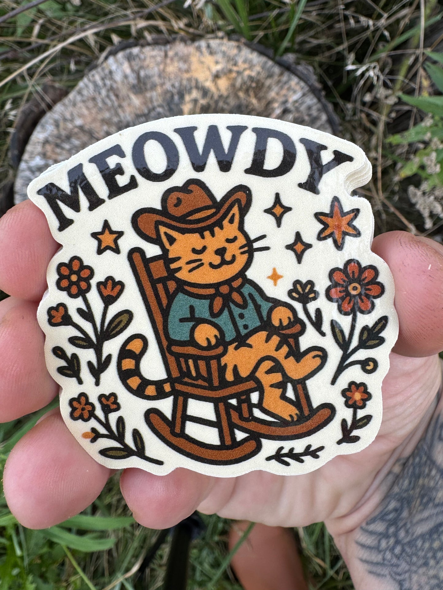 Meowdy Sticker (3”)