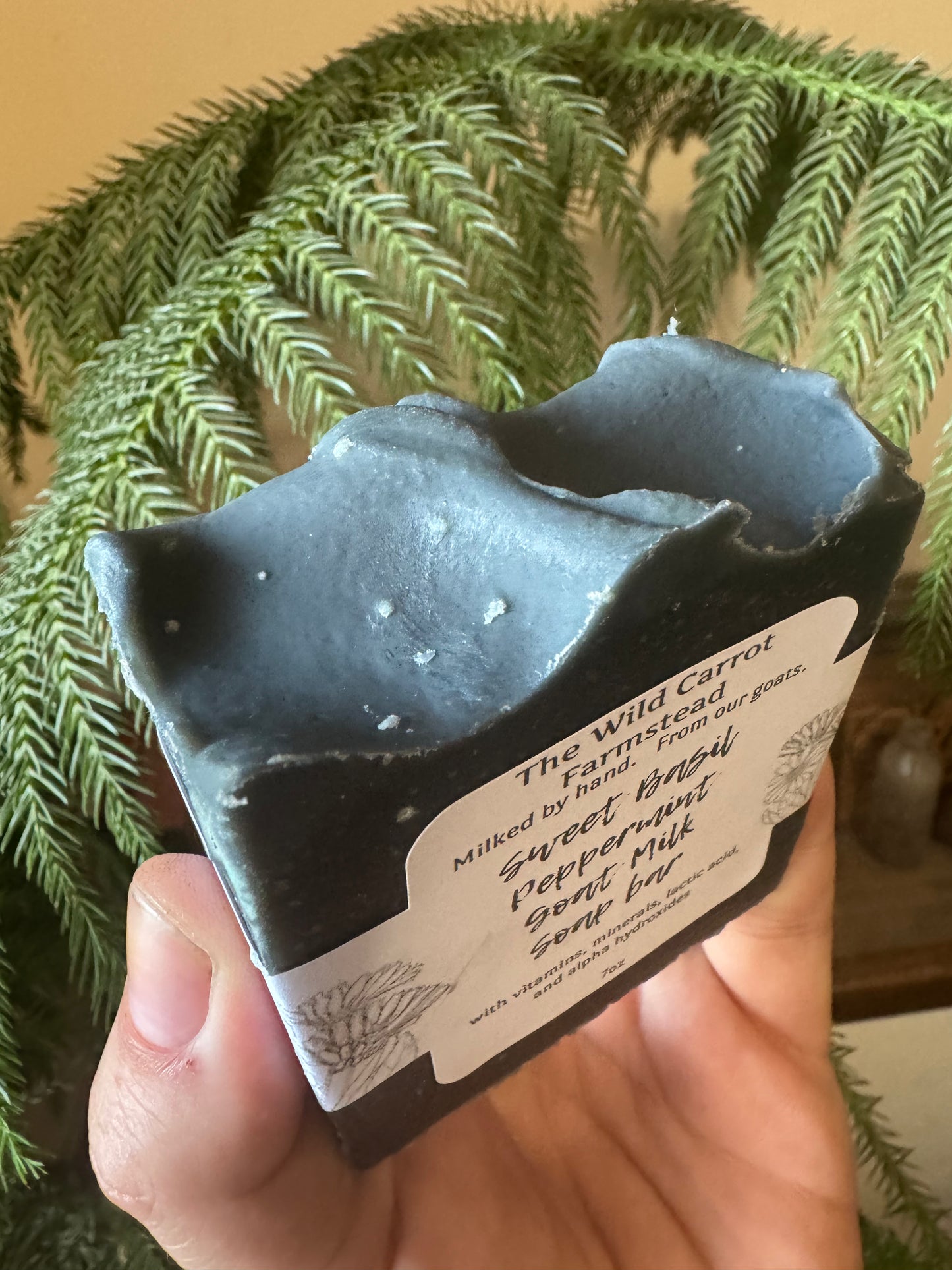 Sweet Basil & Peppermint Goat Milk Soap Bar (7oz)