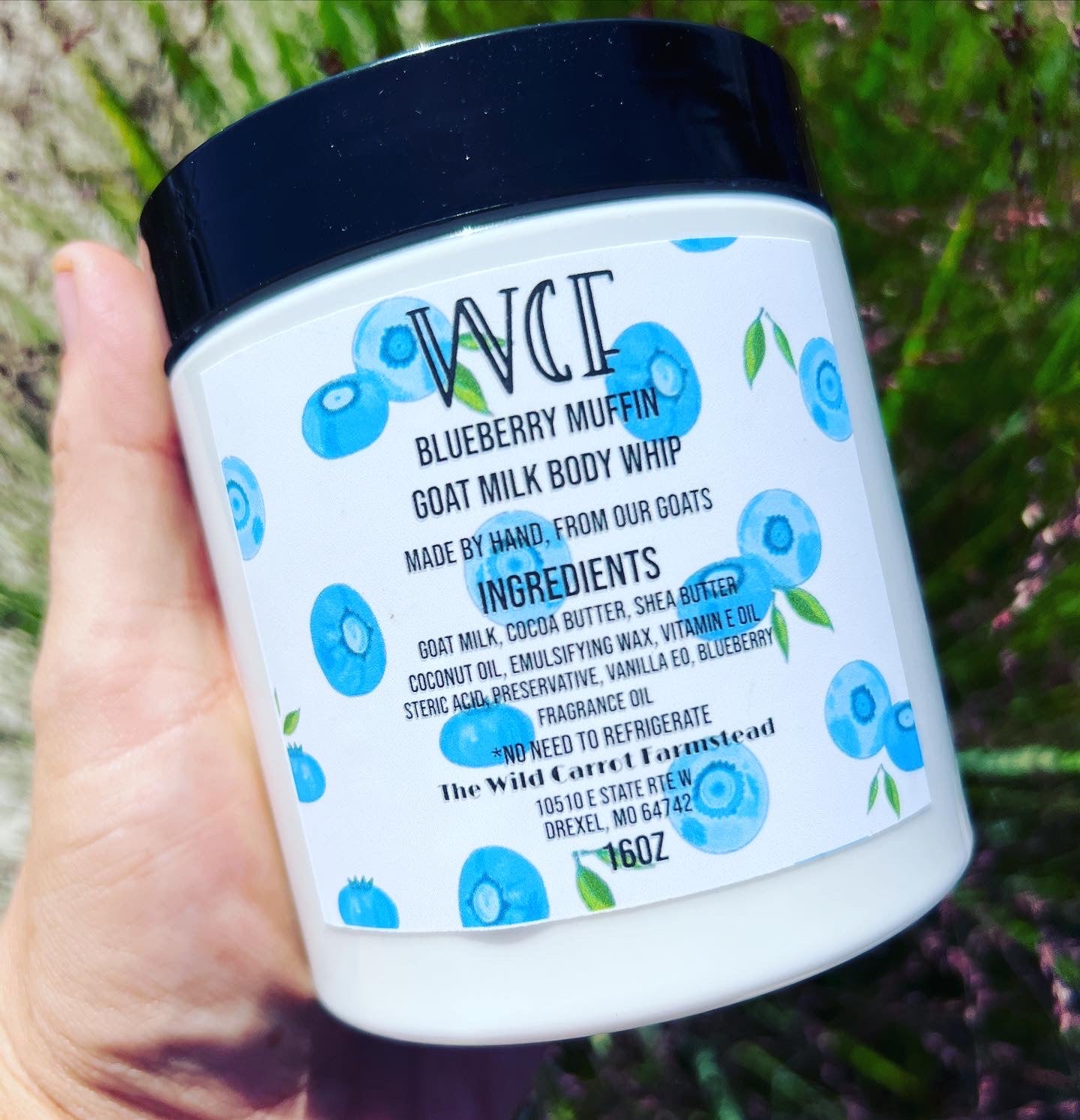 Blueberry Muffin Goat Milk Whip (8oz glass)