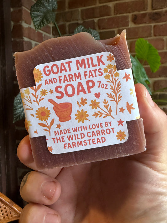 Wild Grape Goat Milk & Farm Fats Soap (7oz Bar)