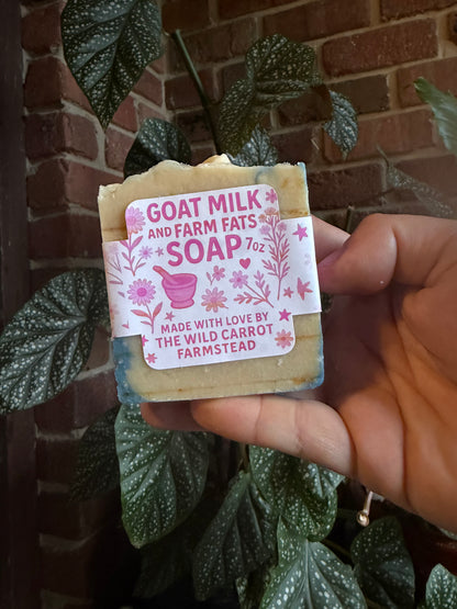 Lilac & Heliotrope Goatmilk & Farm Fats Soap Bar (7oz)