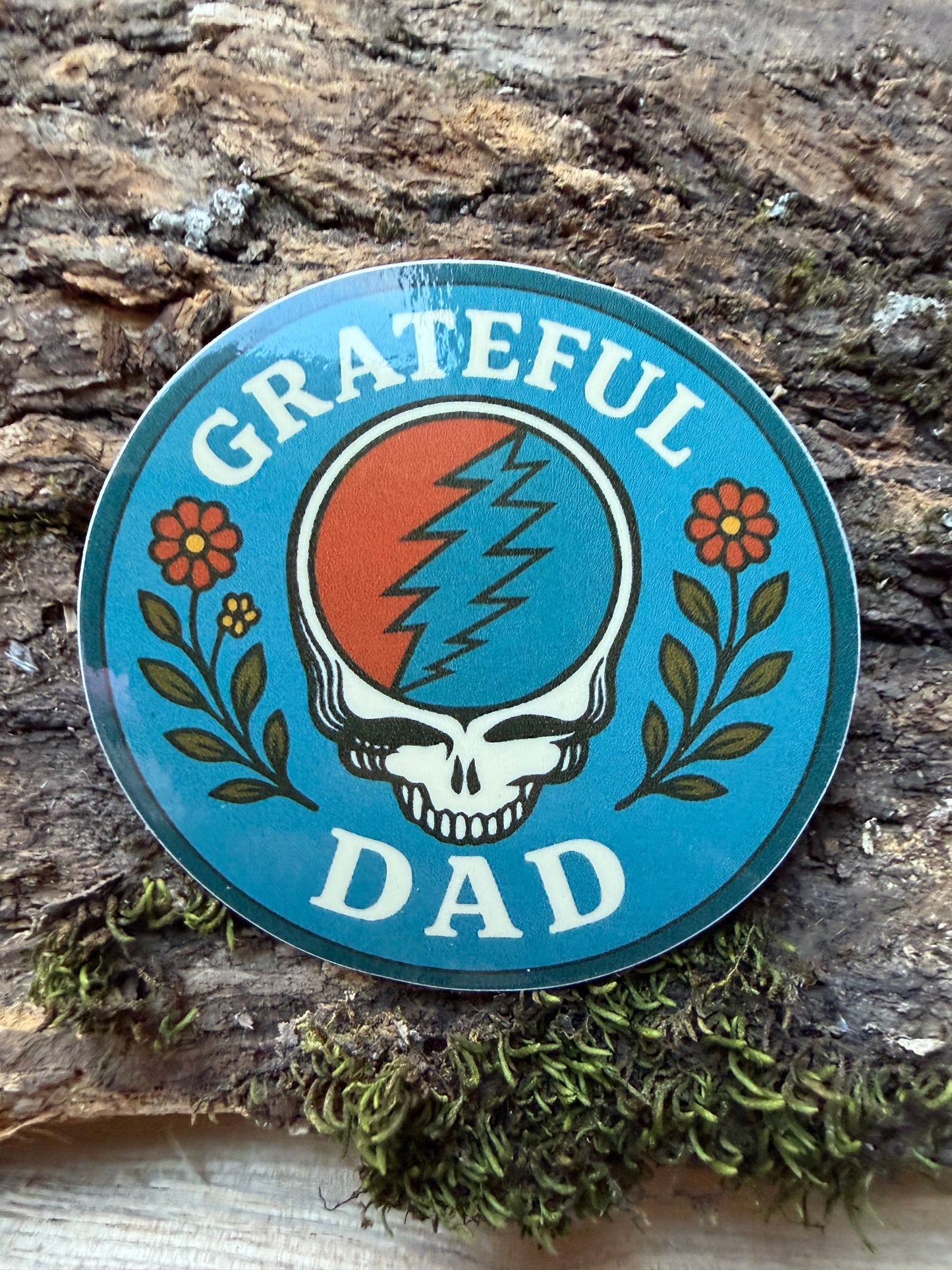 Grateful to God Dead Head Sticker Collection (2” round)