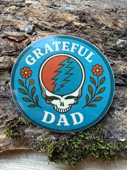 Grateful to God Dead Head Sticker Collection (2” round)
