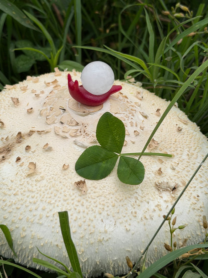 Hand-Cast Resin Snail with Interchangeable Stone Shell (2 sizes to choose from)
