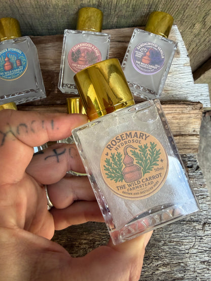 Farm Distilled Hydrosols & Farm Chic Room Sprays (50ml glass spray bottle)