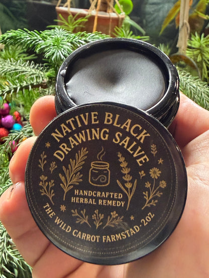 Native Black Drawing Salve (3oz jar)