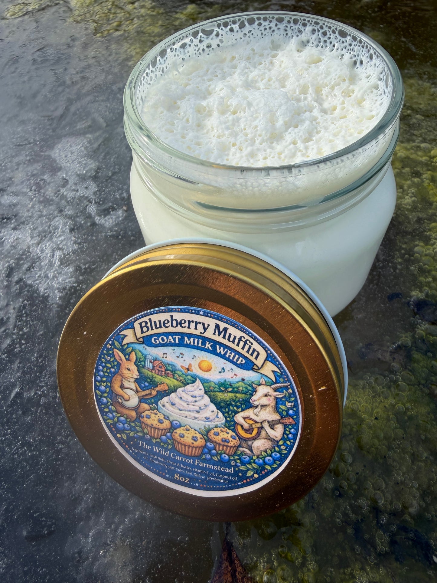 Blueberry Muffin Goat Milk Whip (8oz glass)