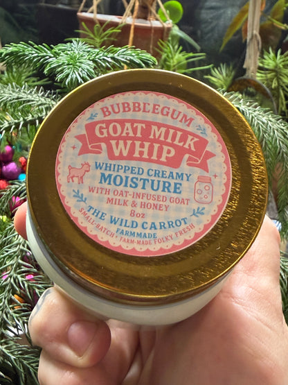 Bubblegum Goat Milk Whip (8oz glass jar)