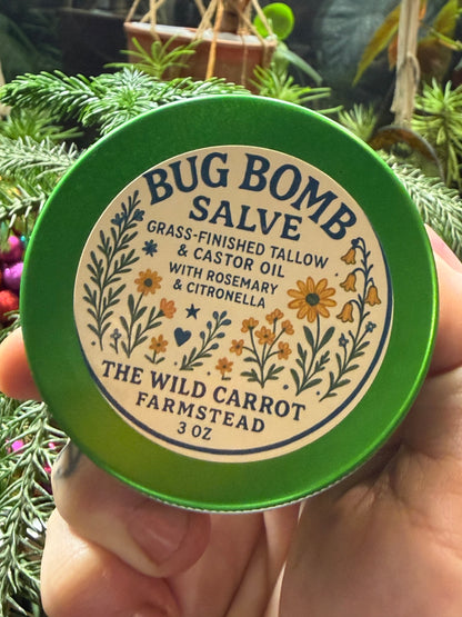 Bug Bomb Salve (1oz Squeeze/3oz metal tin)