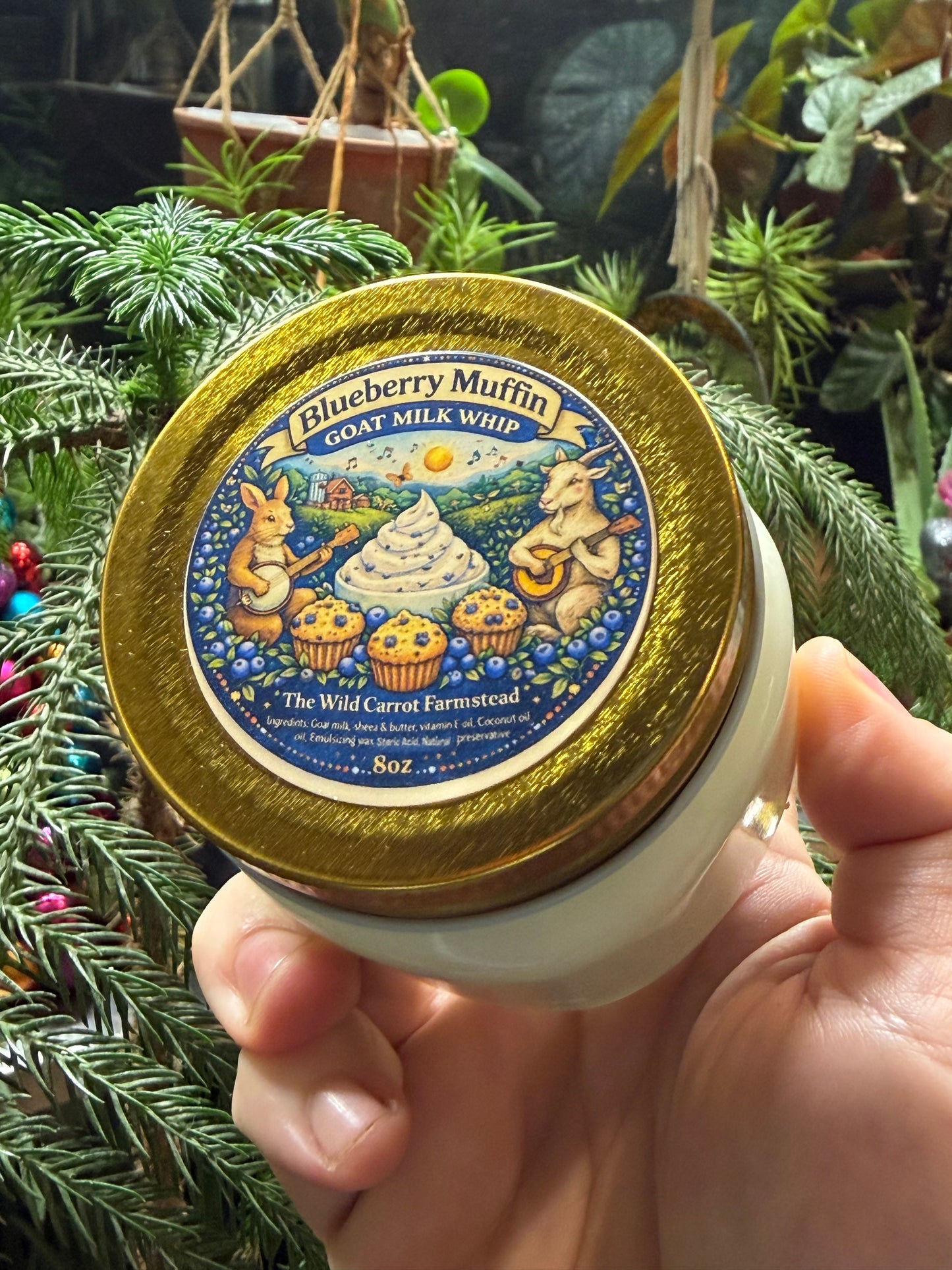 Blueberry Muffin Goat Milk Whip (8oz glass)