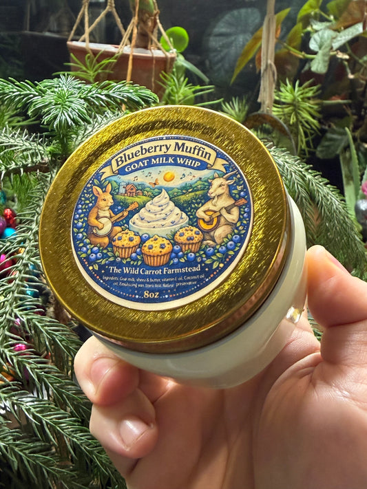 Blueberry Muffin Goat Milk Whip (8oz glass)