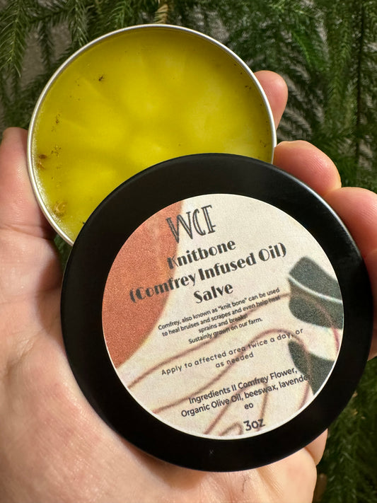 Knitbone (Comfrey) Salve (2oz Tin)