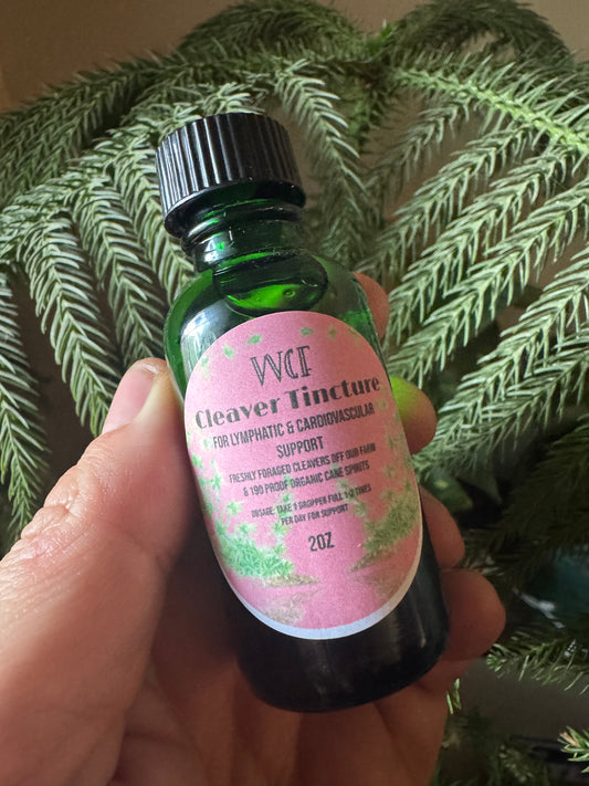 Cleavers Tincture (1oz Green Glass Bottle)