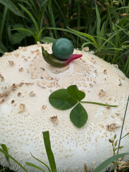 Hand-Cast Resin Snail with Interchangeable Stone Shell (2 sizes to choose from)