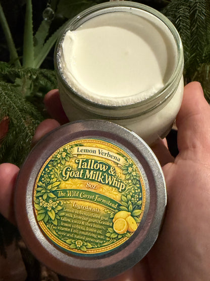 Calendula Infused Lemon Verbena Goat Milk & Tallow Whip (8oz)