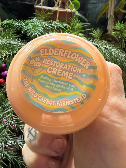 Elderflower Restoration Creme (4oz plastic tub)