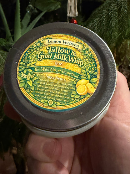 Calendula Infused Lemon Verbena Goat Milk & Tallow Whip (8oz)