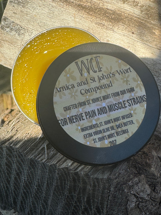 Arnica & St. John’s Wort Compound (2oz tin)