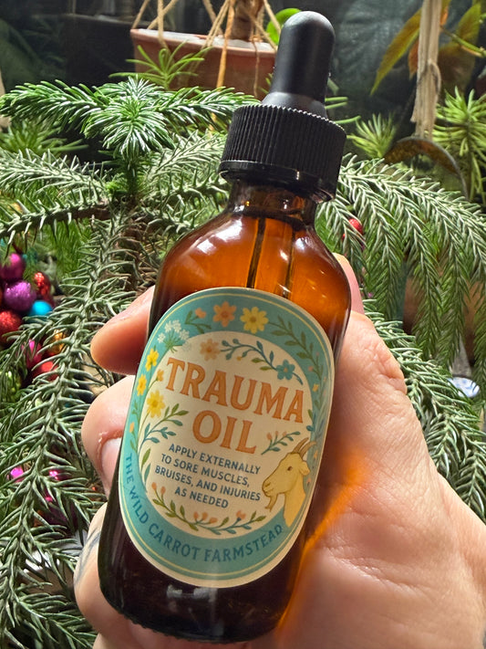 Trauma Oil (2oz clear glass bottle)