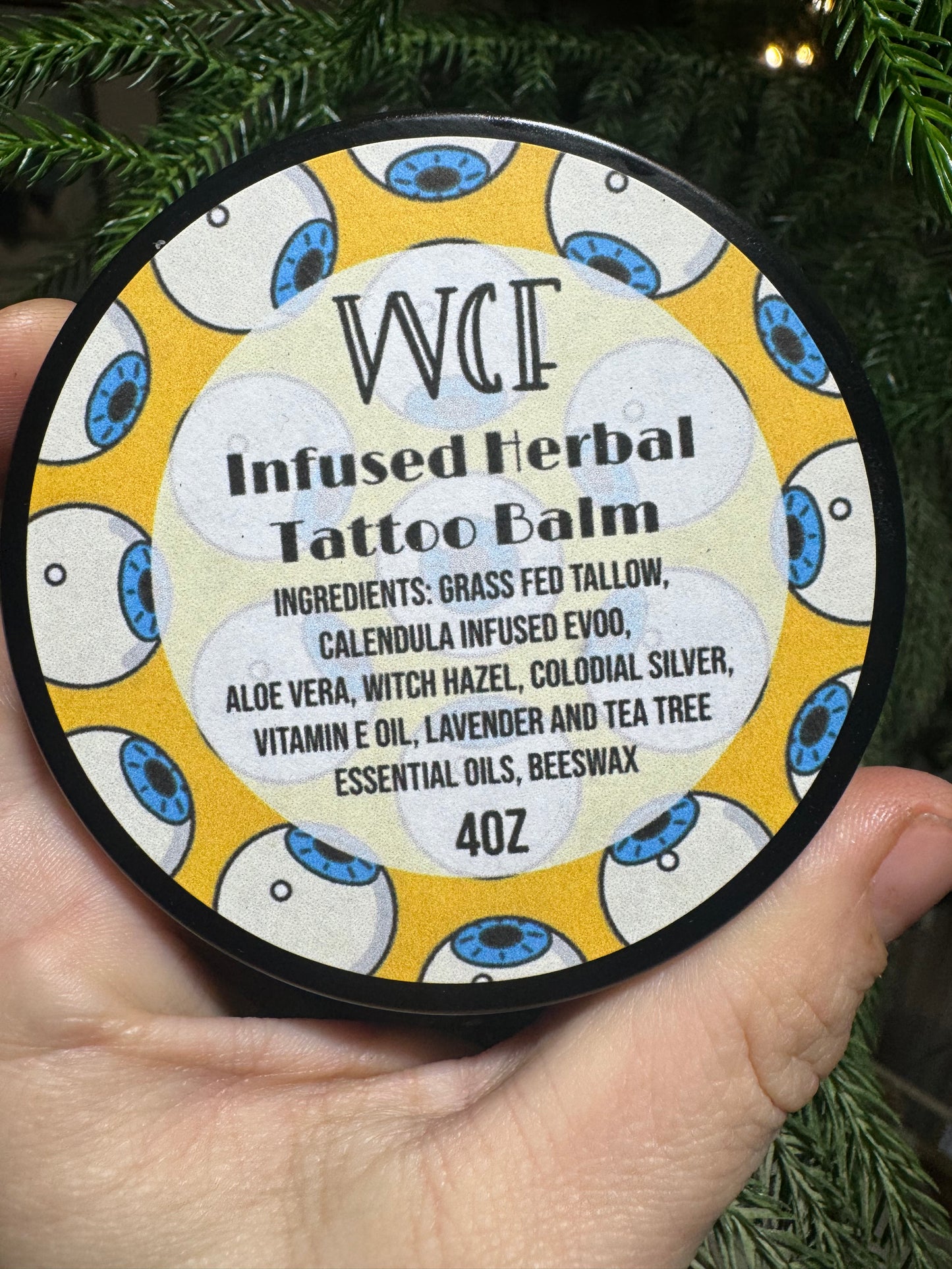 Infused Herbal Tallow Tattoo Balm (large 4oz tin)