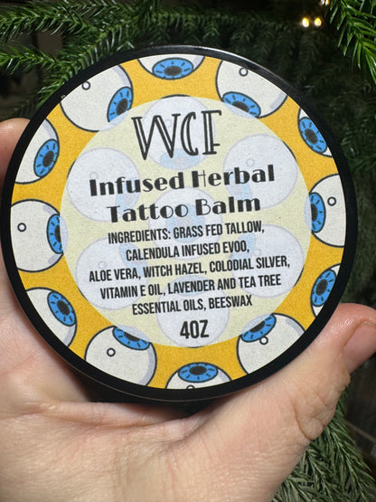 Infused Herbal Tallow Tattoo Balm (large 4oz tin)