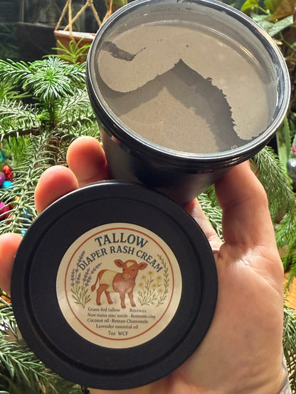 Tallow Diaper Rash Cream (7oz plastic container)