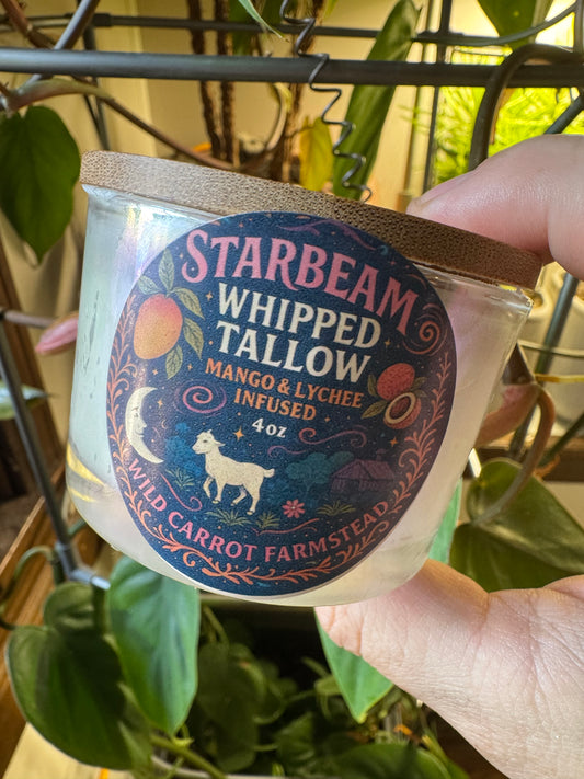 Starbeam Whipped Tallow (4oz glass jar)