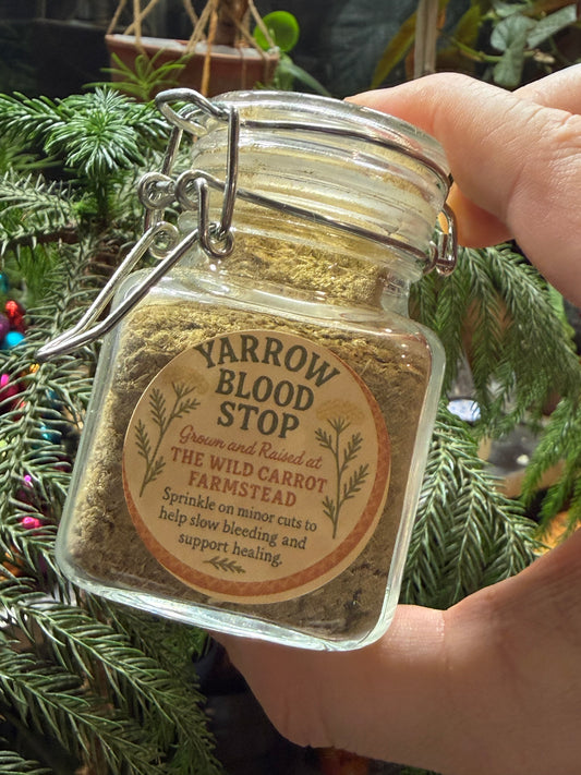 Yarrow Blood Stop Powder (2oz glass swing top bottle)