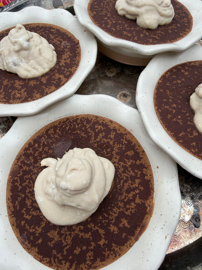 Pumpkin Pie Dish Soap + Natural Palm Brush Set (Pumpkin Cheesecake Scent w/Reusable Stoneware Pie Dish)