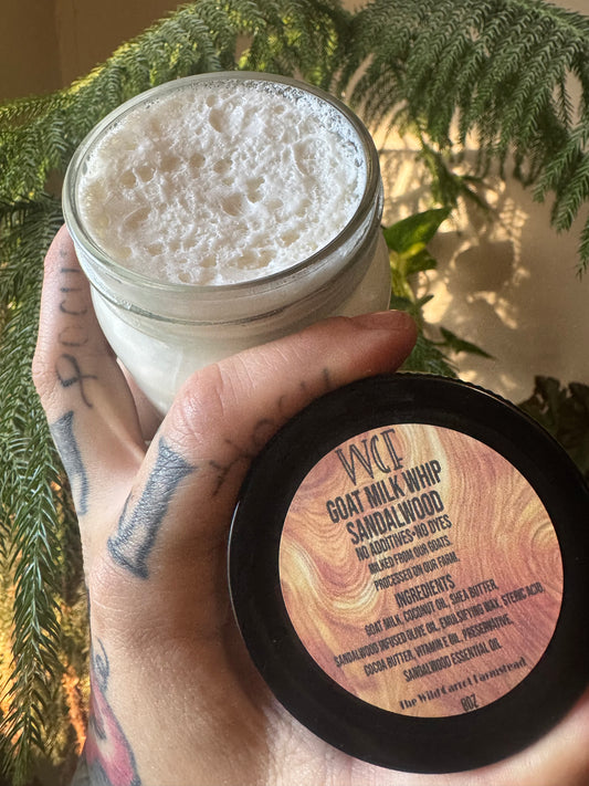 Sandalwood Goatmilk Whip (8oz glass jar)