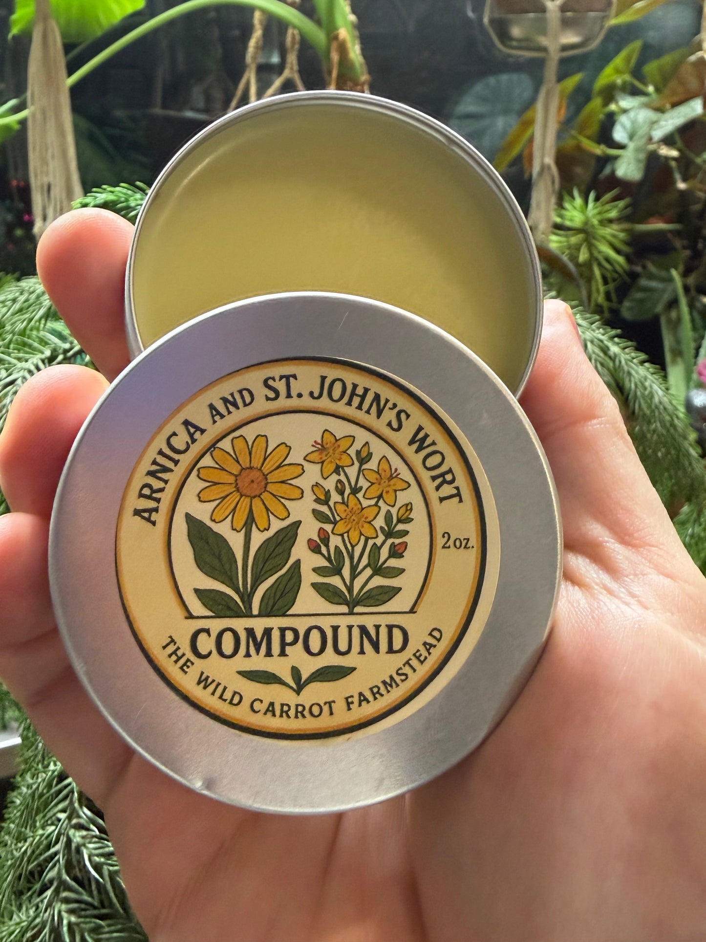 Arnica & St. John’s Wort Compound (2oz tin)