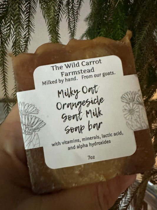 Milky Oat Orangesicle Goat Milk & Farm Fats Soap Bar (7oz)
