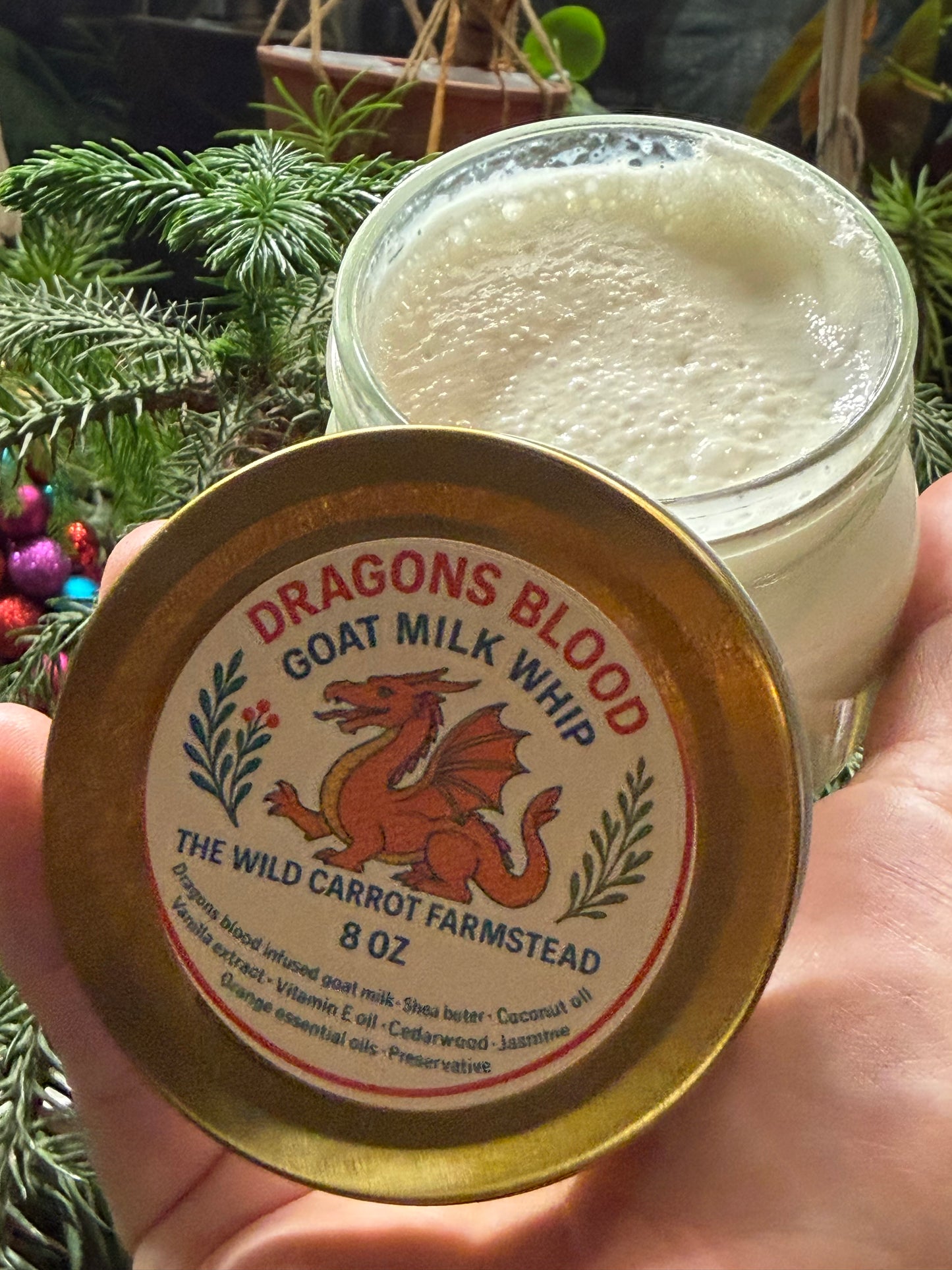 Dragons Blood Goat Milk Whip (8oz glass jar)
